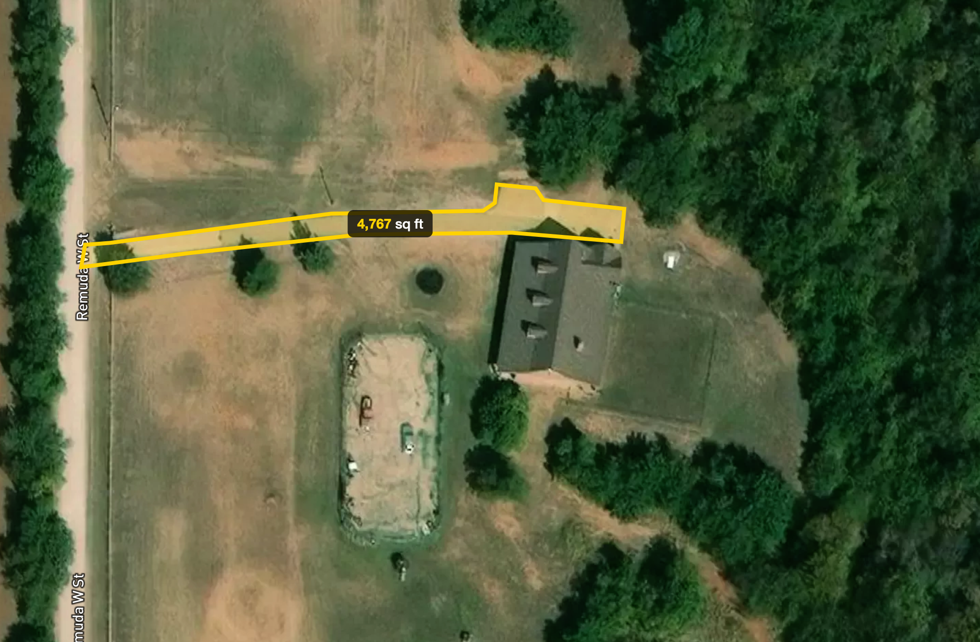 Driveway cost calculator map view